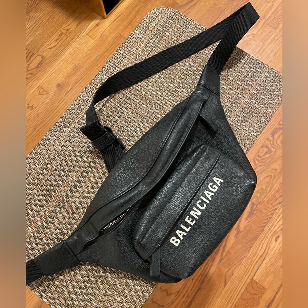 Balenciaga black fanny pack